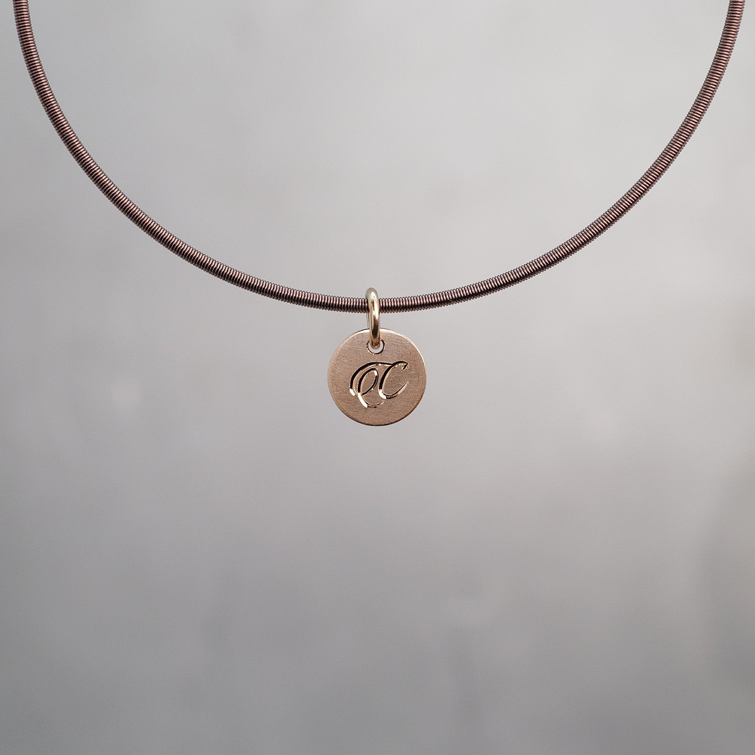 Round Sun Tag in 18K Gold