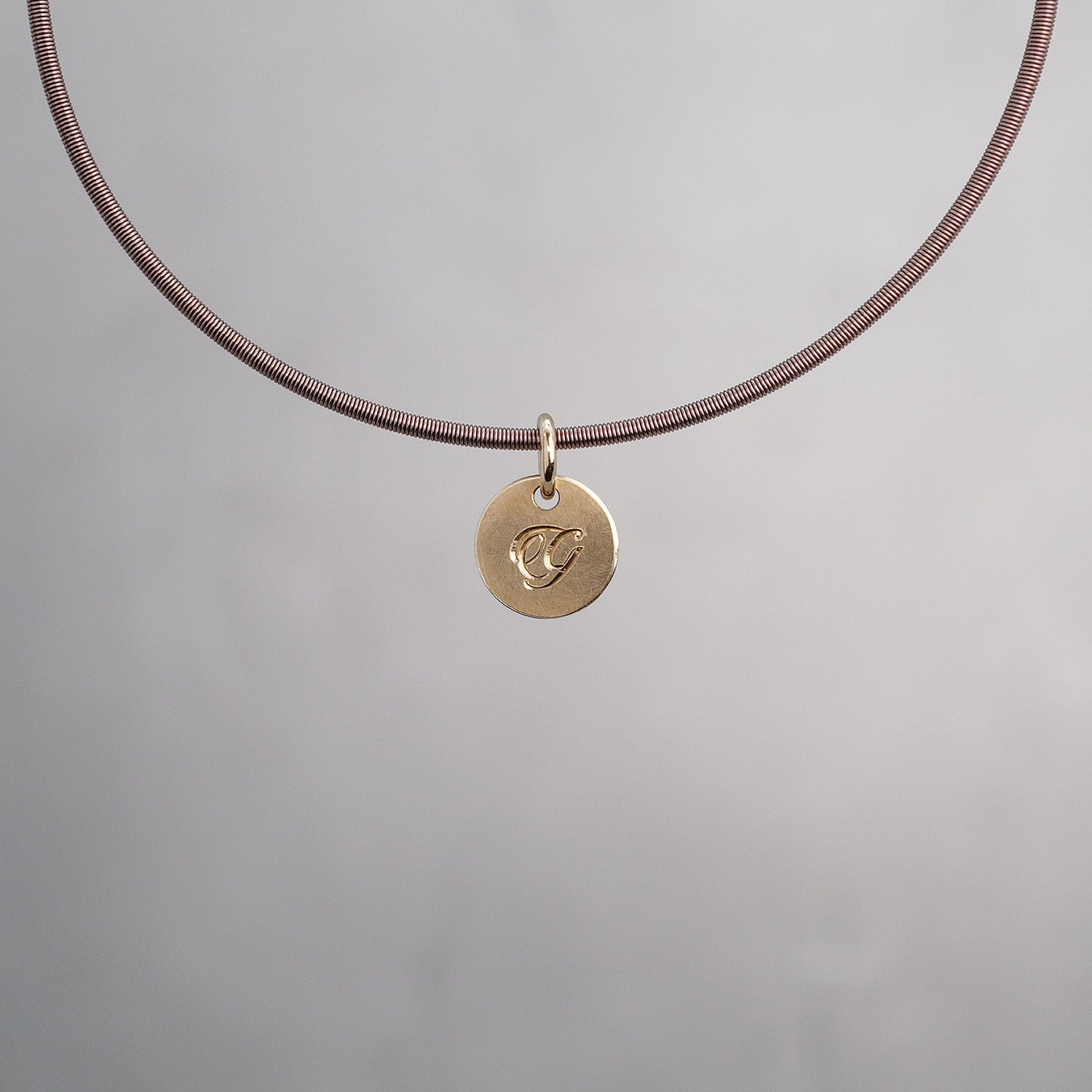 Round Sun Tag in 9K Gold