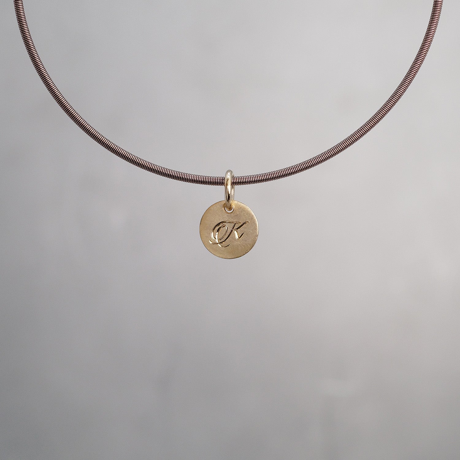 Round Sun Tag in 9K Gold