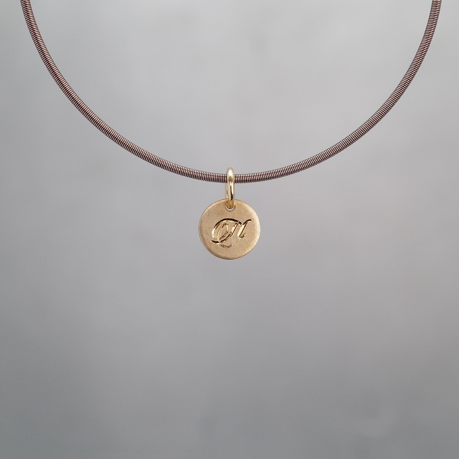 Round Sun Tag in 9K Gold