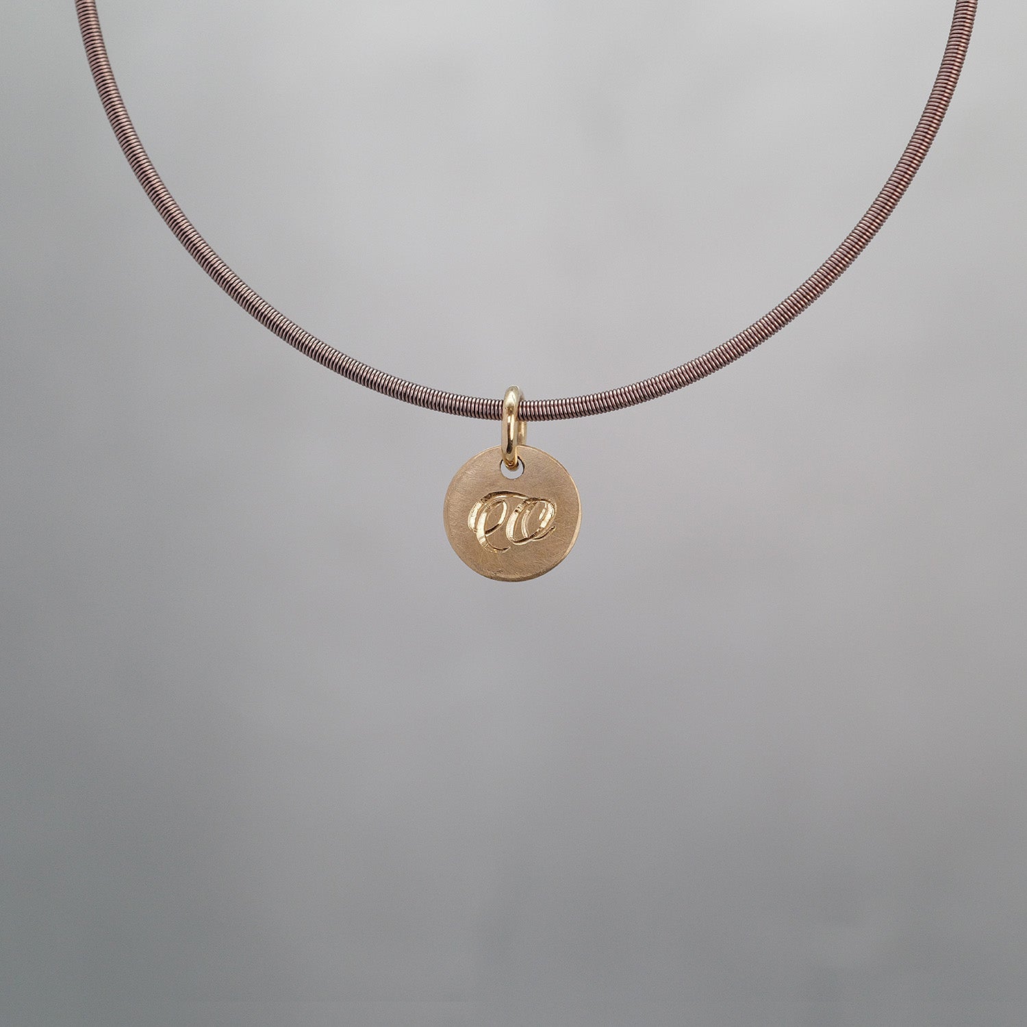 Round Sun Tag in 9K Gold