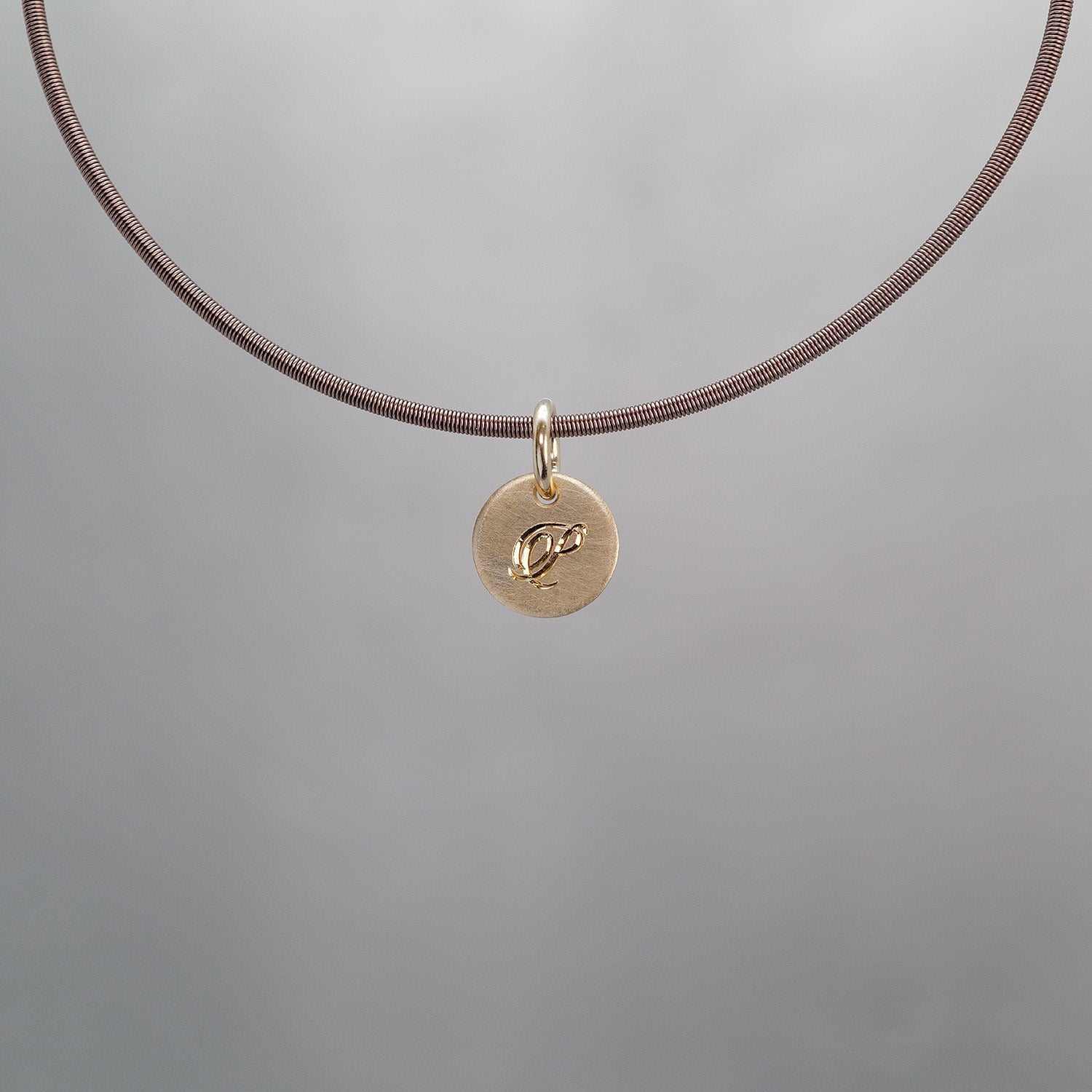 Round Sun Tag in 9K Gold