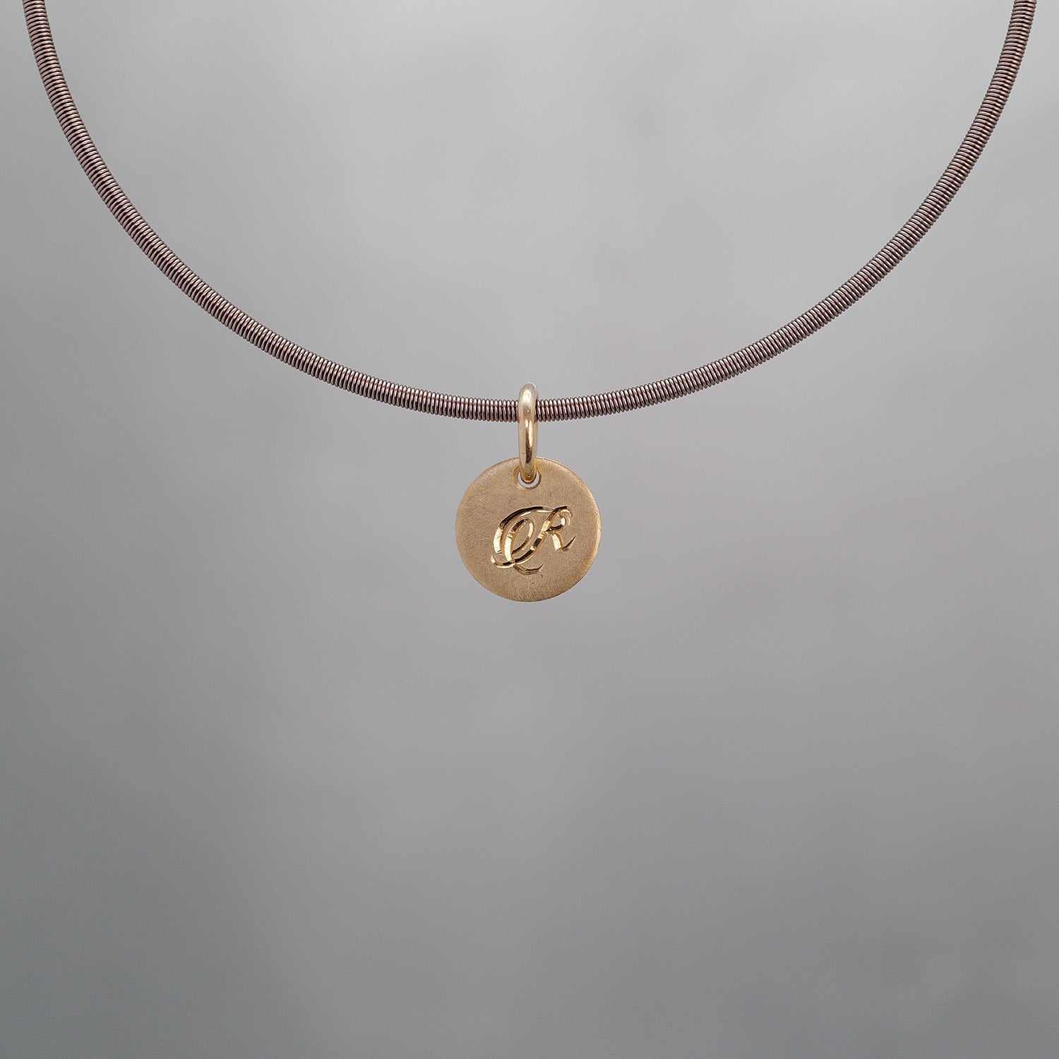 Round Sun Tag in 9K Gold