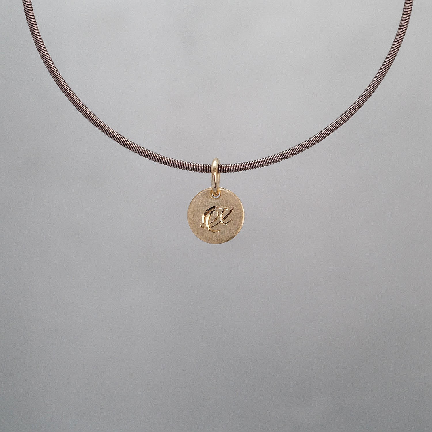 Round Sun Tag in 9K Gold