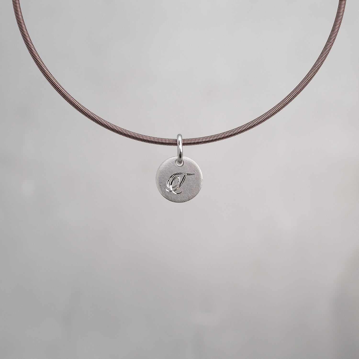 Round Sun Tag in Platinum 950