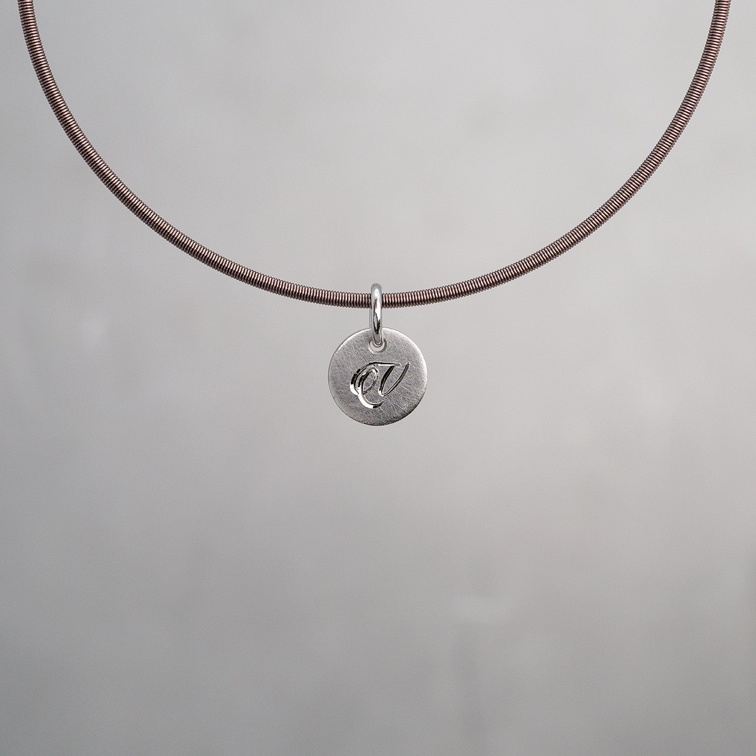 Round Sun Tag in Platinum 950