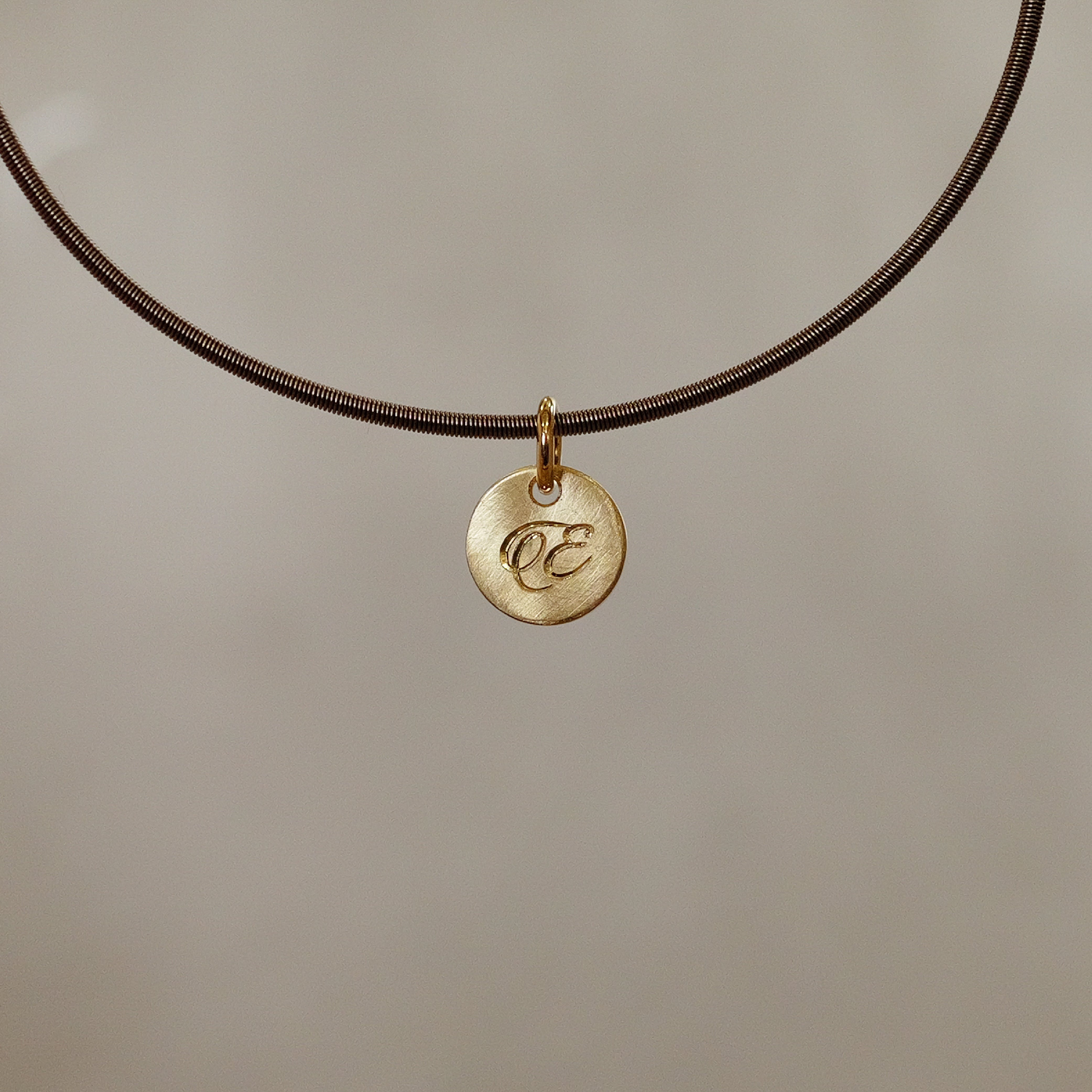 Round Sun Tag in 18K Gold