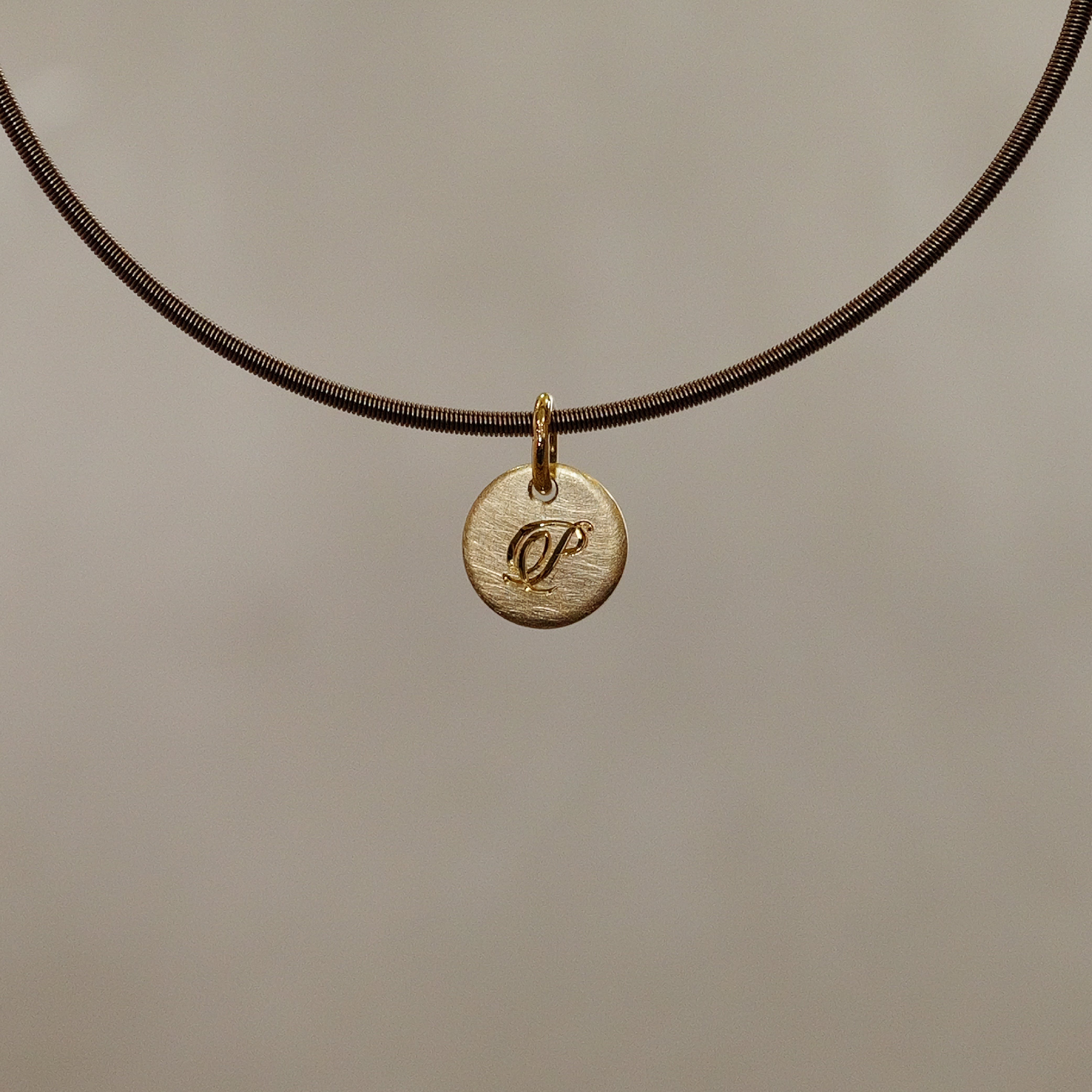 Round Sun Tag in 18K Gold