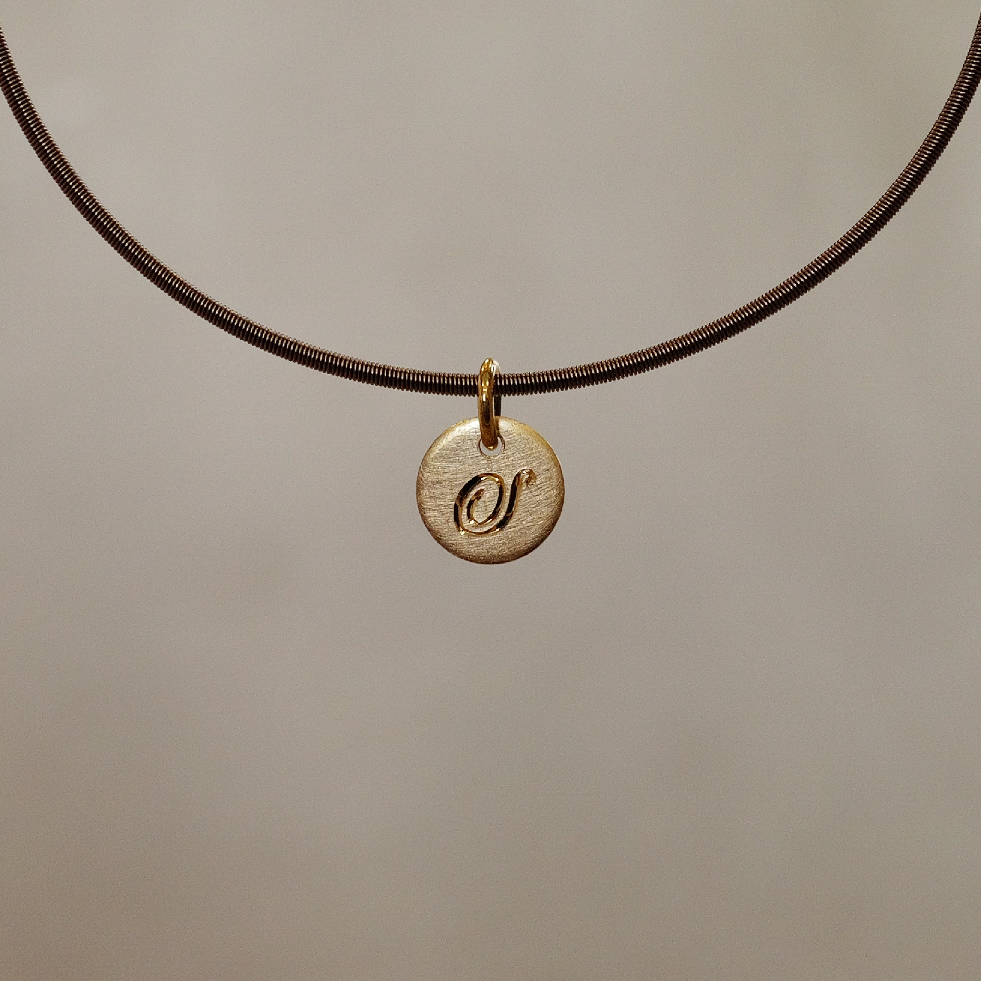 Round Sun Tag in 18K Gold