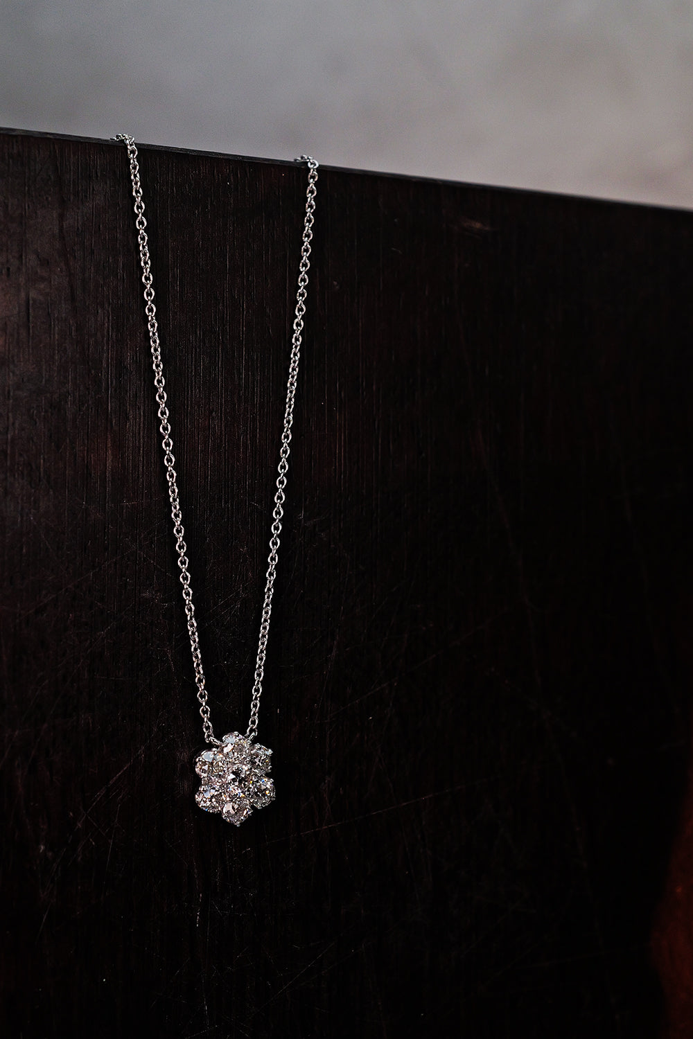 18K White Gold Diamond Necklace