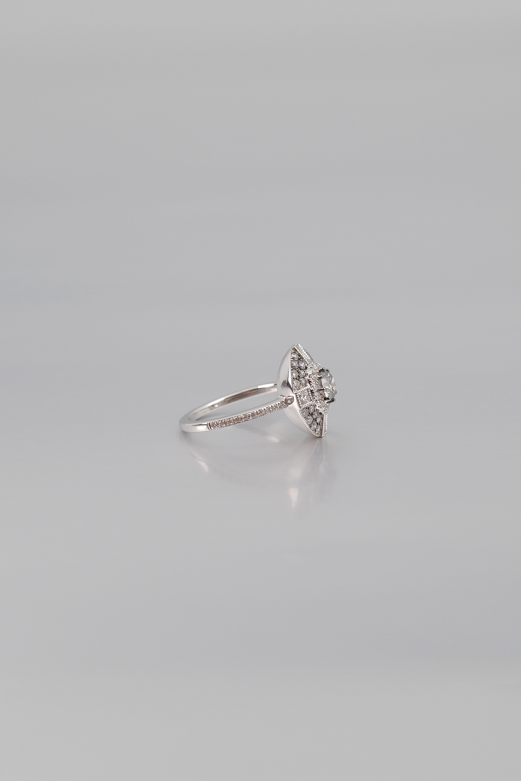 Fancy Grey Diamond Ring