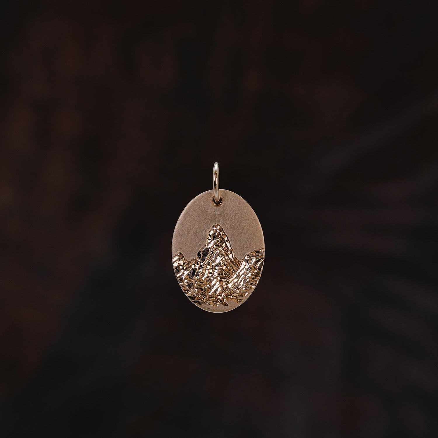 9K Gold Mountains & Sea Sun Tag