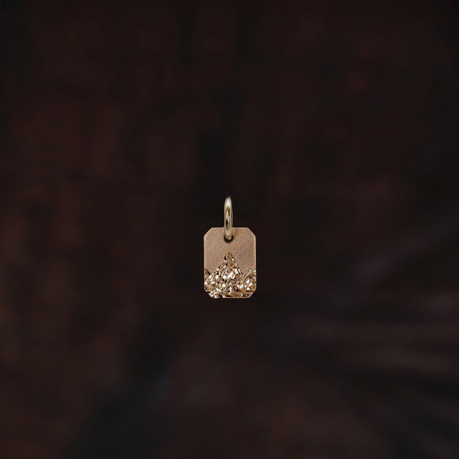 18K Gold Mountains & Sea Sun Tag