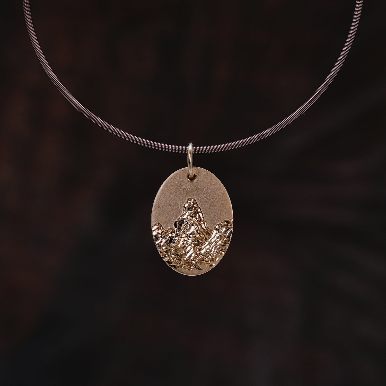 9K Gold Mountains & Sea Sun Tag