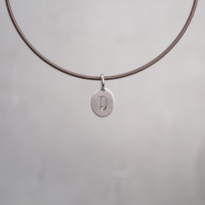 Oval Sun Tag in Platinum 950