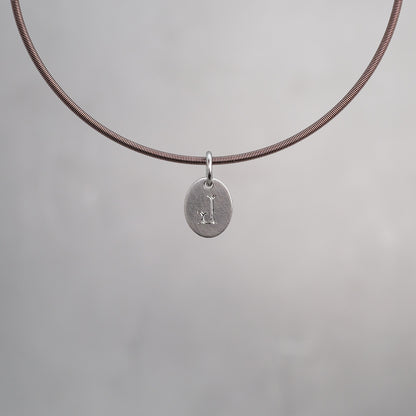 Oval Sun Tag in Platinum 950