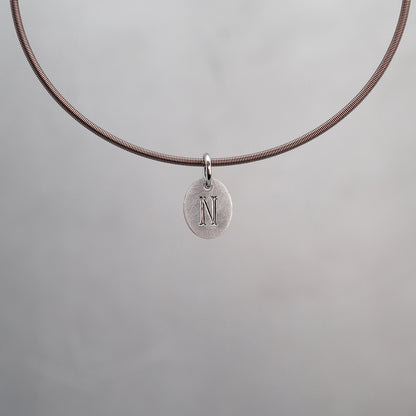 Oval Sun Tag in Platinum 950