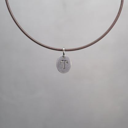 Oval Sun Tag in Platinum 950
