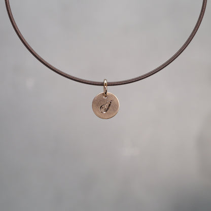 Round Sun Tag in 18K Gold