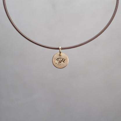 Round Sun Tag in 9K Gold