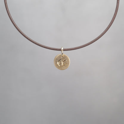 Round Sun Tag in 9K Gold