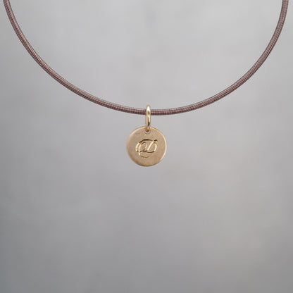 Round Sun Tag in 9K Gold