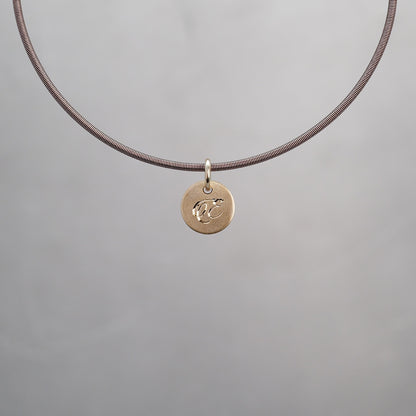 Round Sun Tag in 9K Gold
