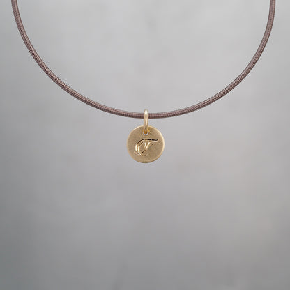 Round Sun Tag in 9K Gold