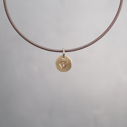 Round Sun Tag in 9K Gold