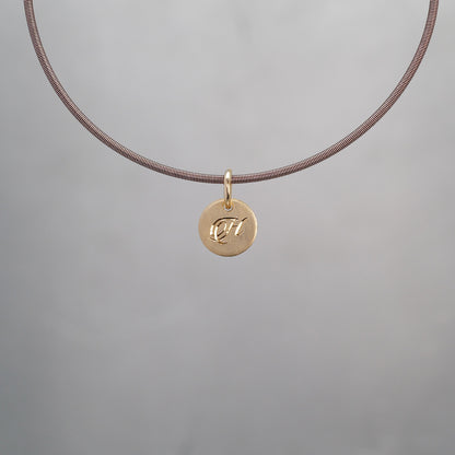 Round Sun Tag in 9K Gold