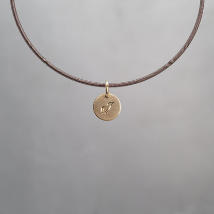 Round Sun Tag in 9K Gold