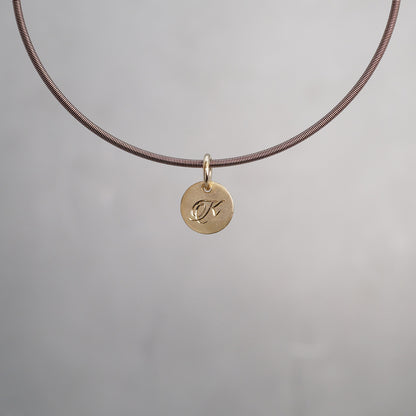 Round Sun Tag in 9K Gold