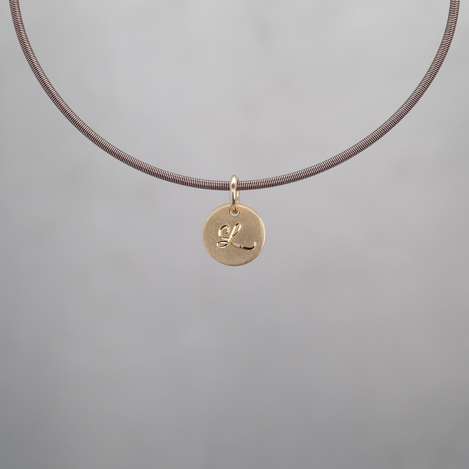 Round Sun Tag in 9K Gold