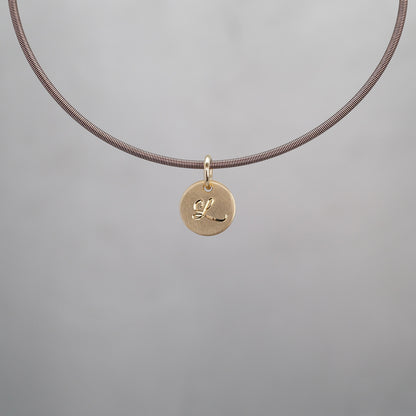 Round Sun Tag in 9K Gold