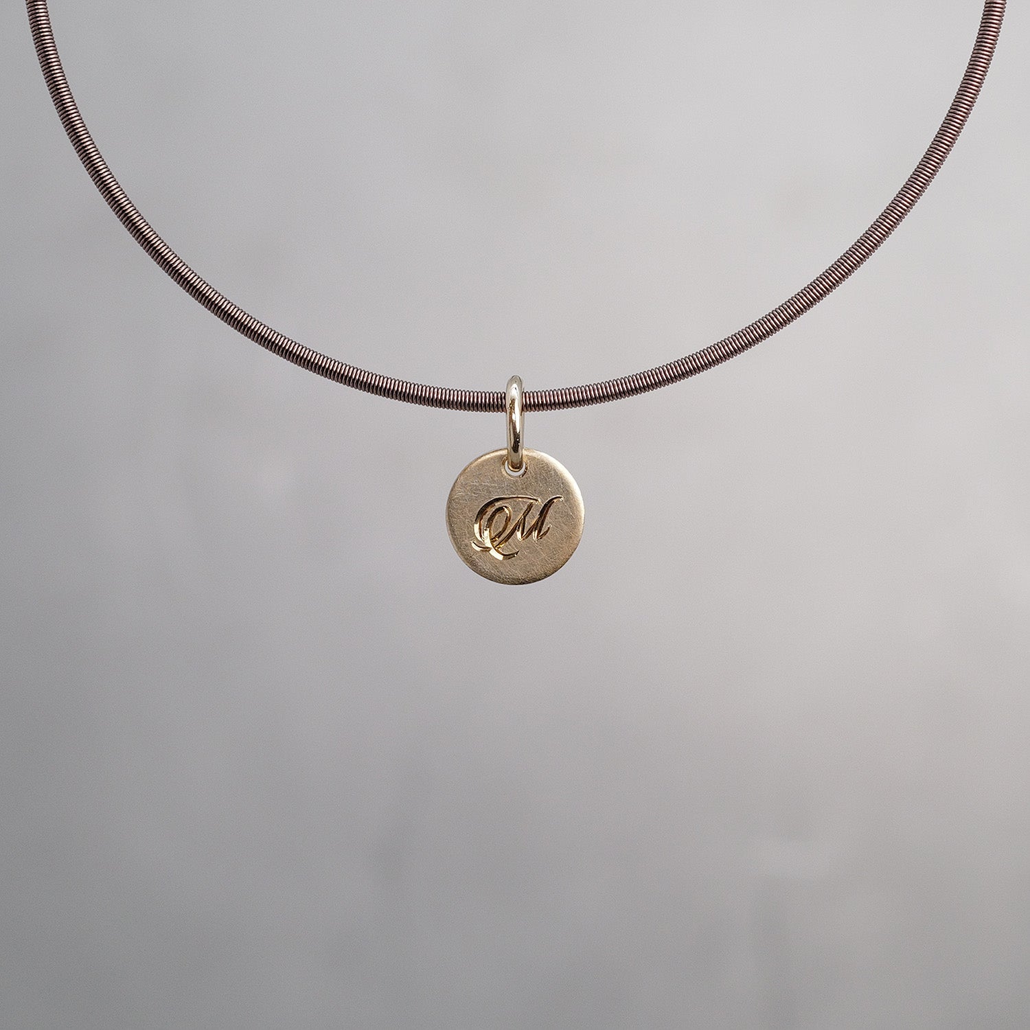 Round Sun Tag in 9K Gold