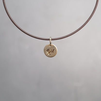 Round Sun Tag in 9K Gold
