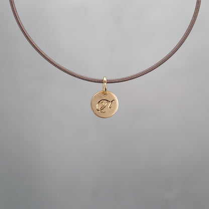 Round Sun Tag in 9K Gold