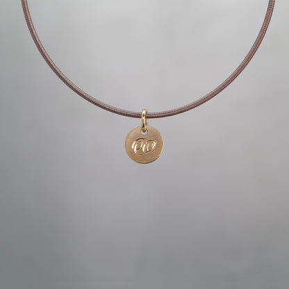 Round Sun Tag in 9K Gold
