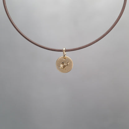 Round Sun Tag in 9K Gold