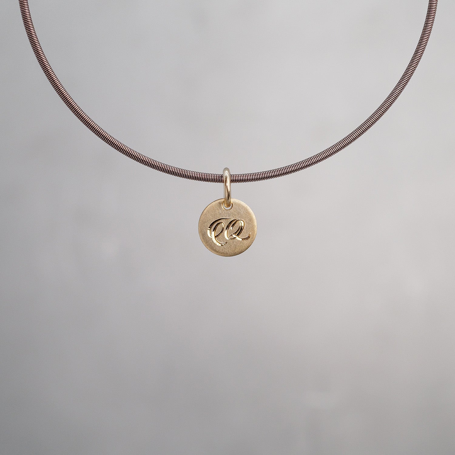 Round Sun Tag in 9K Gold