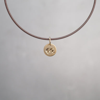 Round Sun Tag in 9K Gold