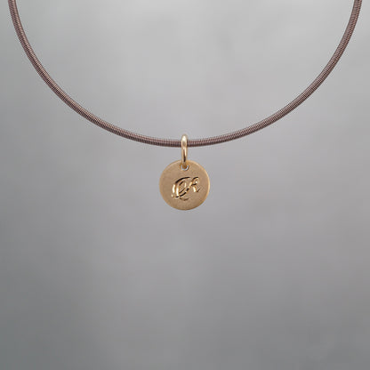 Round Sun Tag in 9K Gold