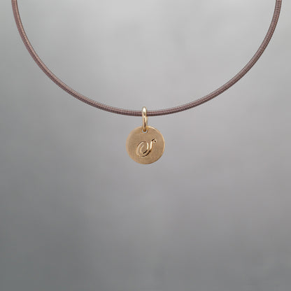 Round Sun Tag in 9K Gold