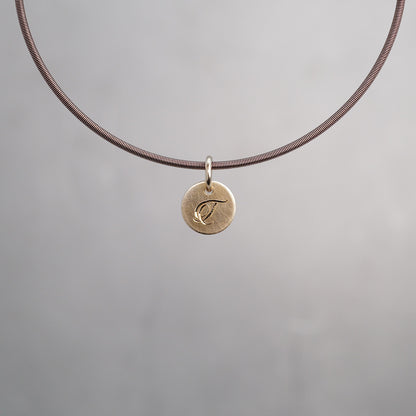 Round Sun Tag in 9K Gold