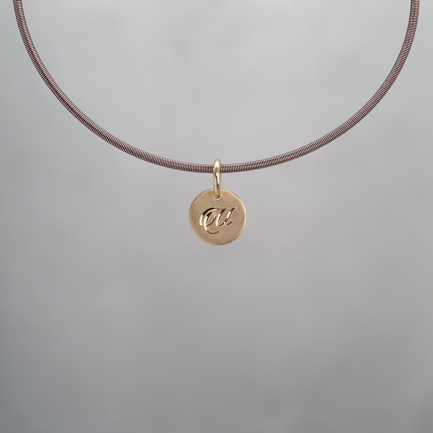 Round Sun Tag in 9K Gold
