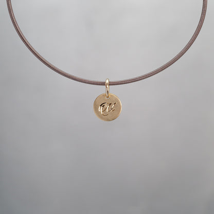 Round Sun Tag in 9K Gold