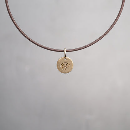 Round Sun Tag in 9K Gold