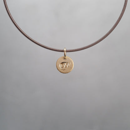 Round Sun Tag in 9K Gold