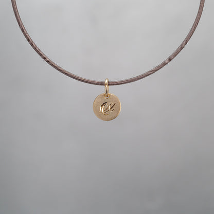 Round Sun Tag in 9K Gold