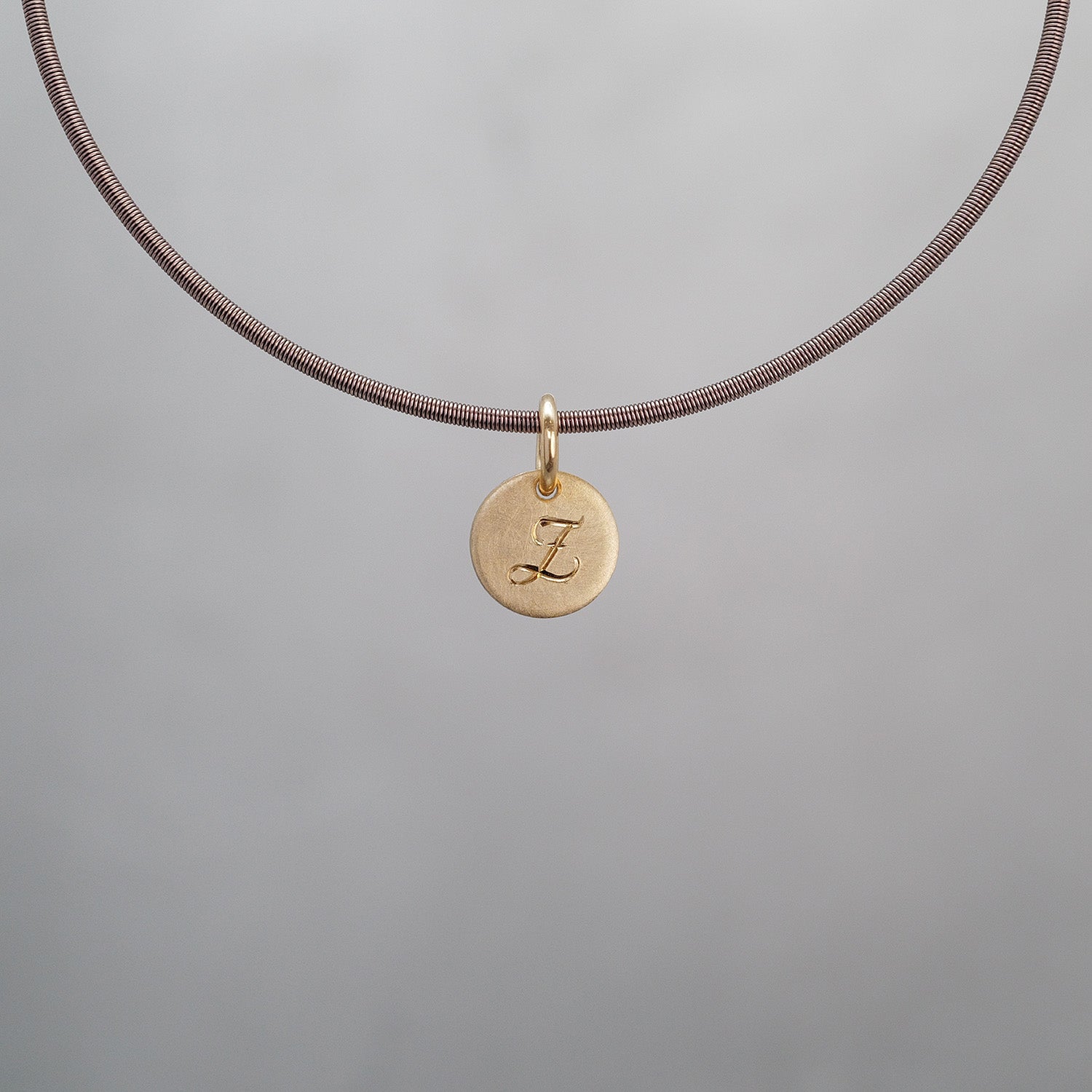 Round Sun Tag in 9K Gold